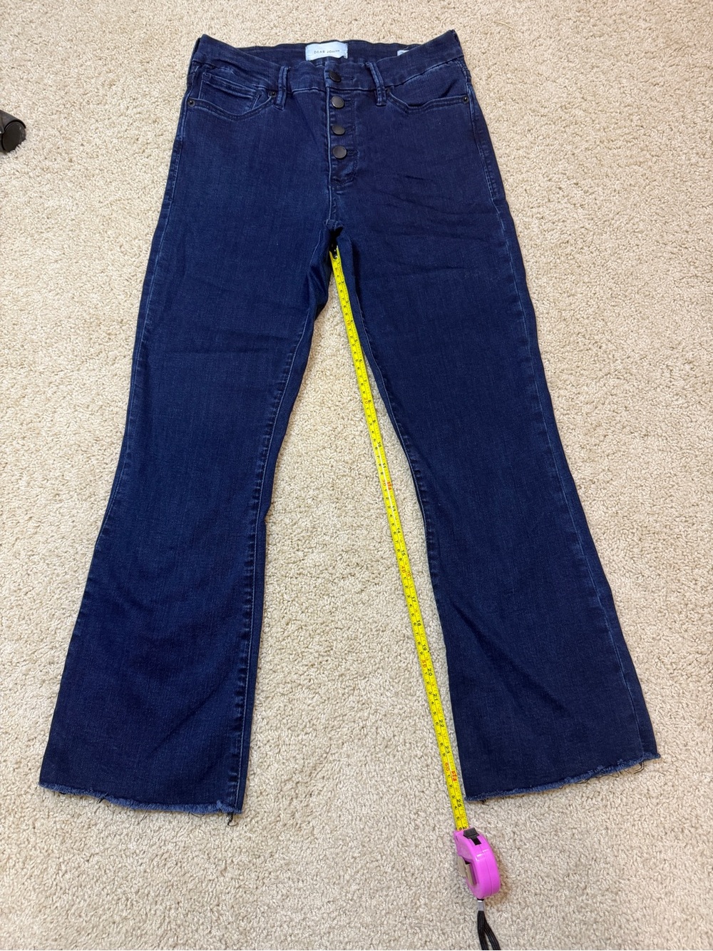Dear John Women’s Dark Blue High-Rise Button-Fly Jeans sz 28